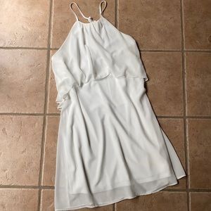 White open back dress